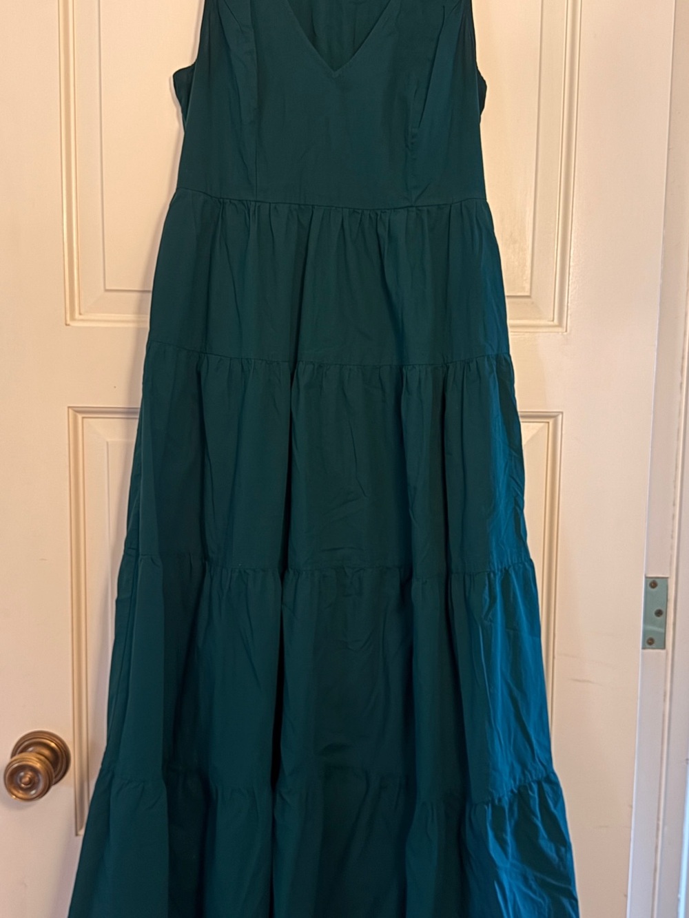 Universal Thread Teal Tiered V-Neck Maxi Dress